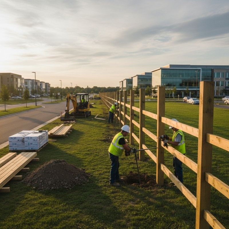 Commercial Fence Construction